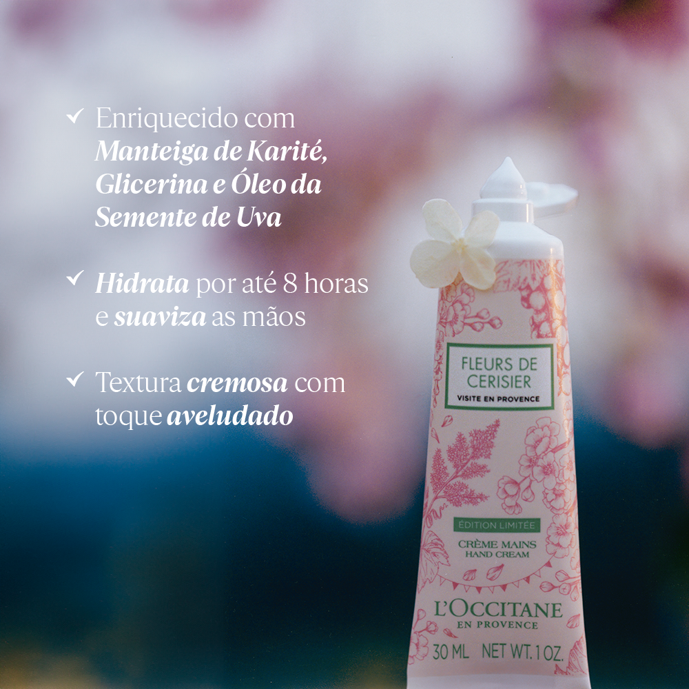 Creme de Mãos Flor de Cerejeira Visite en Provence 30ml, , large image number 1
